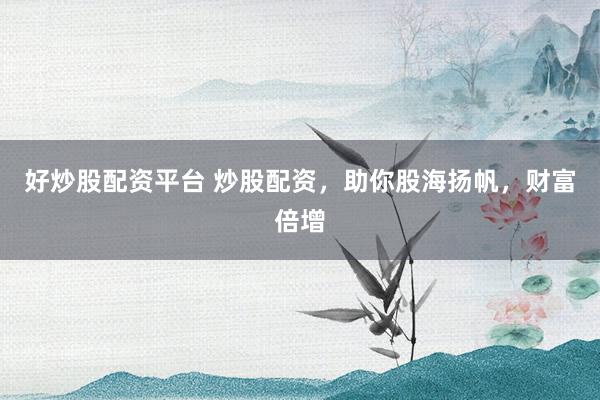 好炒股配资平台 炒股配资,助你股海扬帆,财富倍增